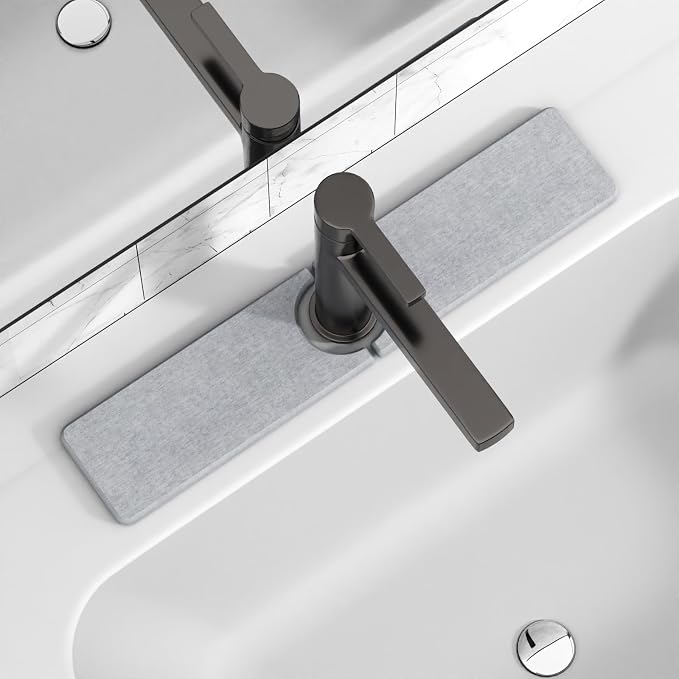 Premium Stone Faucet Mat for Kitchen Sink, Sink Splash Guard Tray for Prevents by Unknown