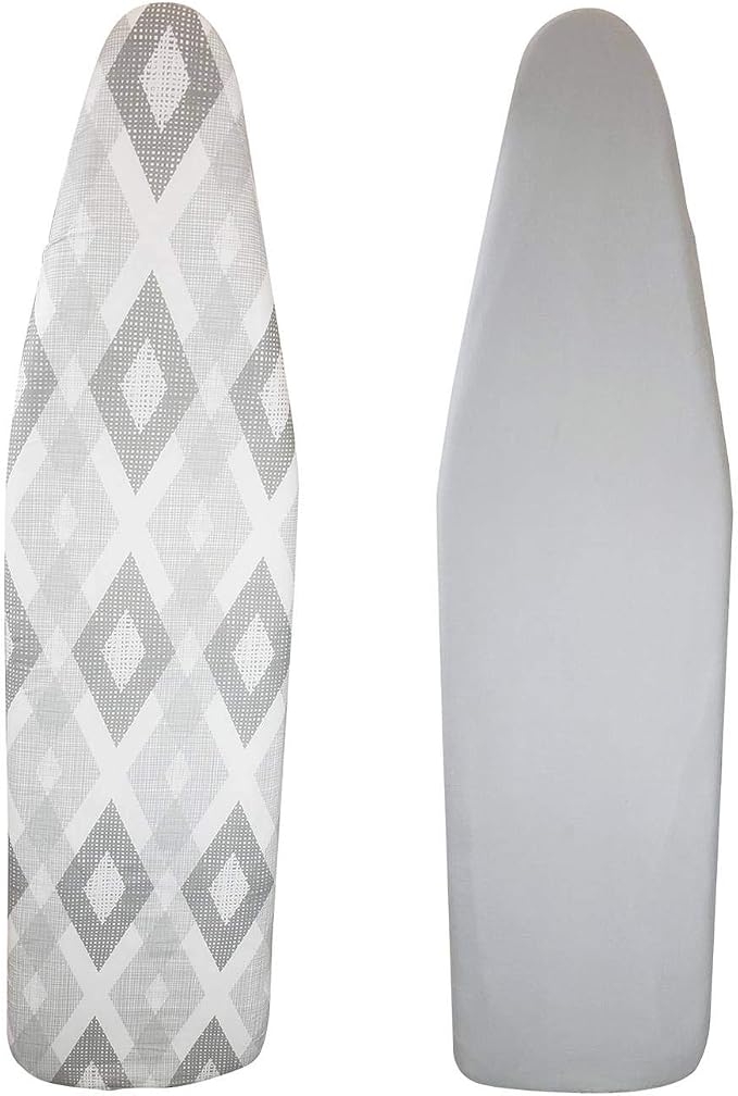 HOMZ Premium Standard Width Ironing Board Cover and Pad, Light Blue Solid - Image 2