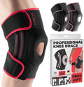 DR. BRACE ELITE Knee Brace with Side Stabilizers & Patella Gel Pads for Maximum Knee Pain Support and knee recovery for men and women-Please Check How To Size Video (Sunrise, Small)