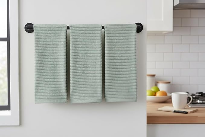 Sage Green Kitchen Hand Dish Towels, 100% Cotton - Image 8