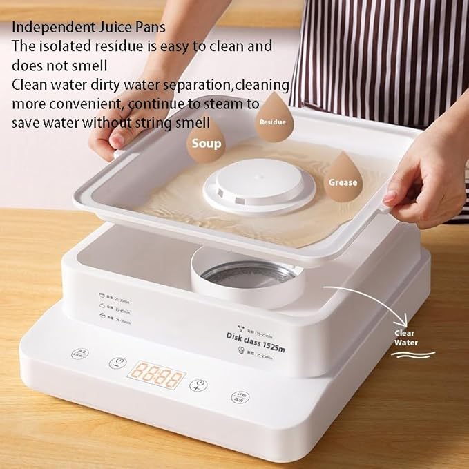 Electric Food Steamer, 3-Tier 2.2L Capacity, Digital Control Panel, 9-Second Steam Technology, Clear Stackable Baskets