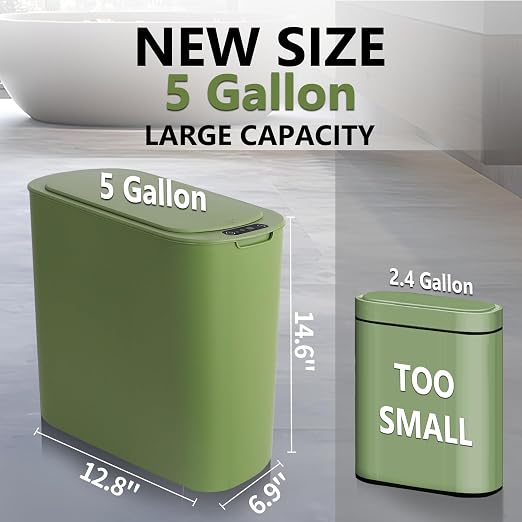 TIPGO 5 Gallon Automatic Bathroom Trash Can - Image 4