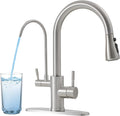 Kitchen Faucets with Water Filter and Pull Down Sprayer, Kitchen Sink Faucet by JOOM