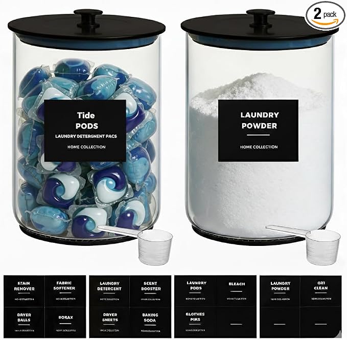 2 Pack 1 Gallon Glass Laundry Detergent Dispenser by Unknown