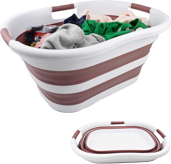 SAMMART 40L Collapsible Plastic Laundry Basket by SAMMART