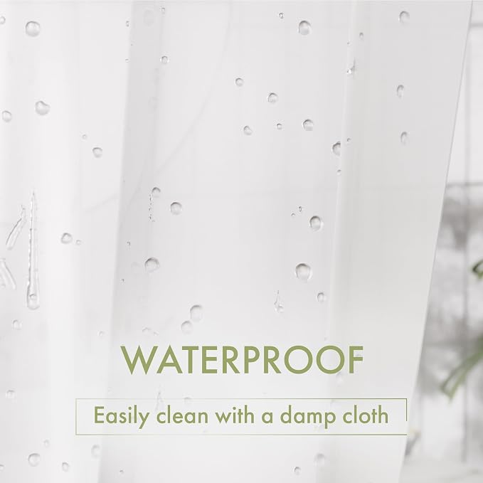 AmazerBath Extra Long Shower Curtain Liner, Plastic Shower Liner 84 Inches Long - Image 3