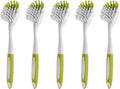 Dish Brush with Handle, Stiff Bristles Dish Scrubber by YeuDeuy