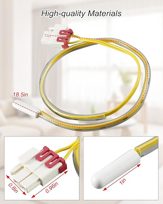 Refrigerator Thermometer Fit for Samsung S25H5111SR RF4287HARS RS261MDBP RF260BEAESR, Refrigerator Temperature Sensor Replace DA32-00024W