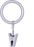 Kenney Clip Rings for 5/8" to 3/4" Diameter Curtain Rods, Brushed Nickel by Kenney