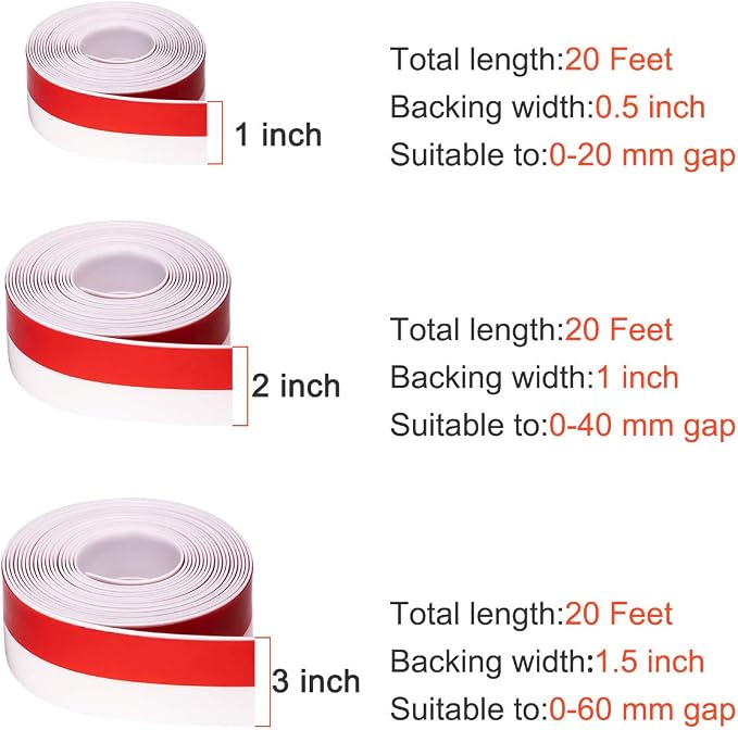 TORRAMI Wide Silicone Weather Stripping 3 inch Width 20 Feet Length, Draft - Image 2