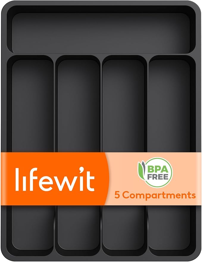 Lifewit Silverware Drawer Organizer Tray, Cutlery Storage by Lifewit