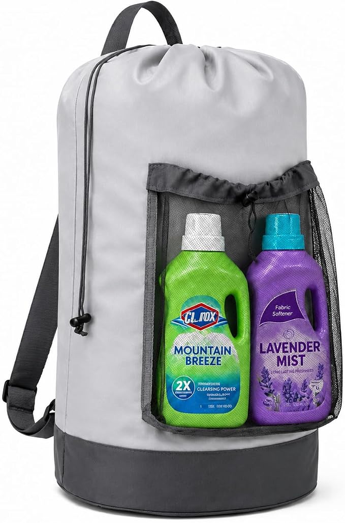 Backpack Laundry Bag, Durable polyster Laundry Backpack Bag by Unknown