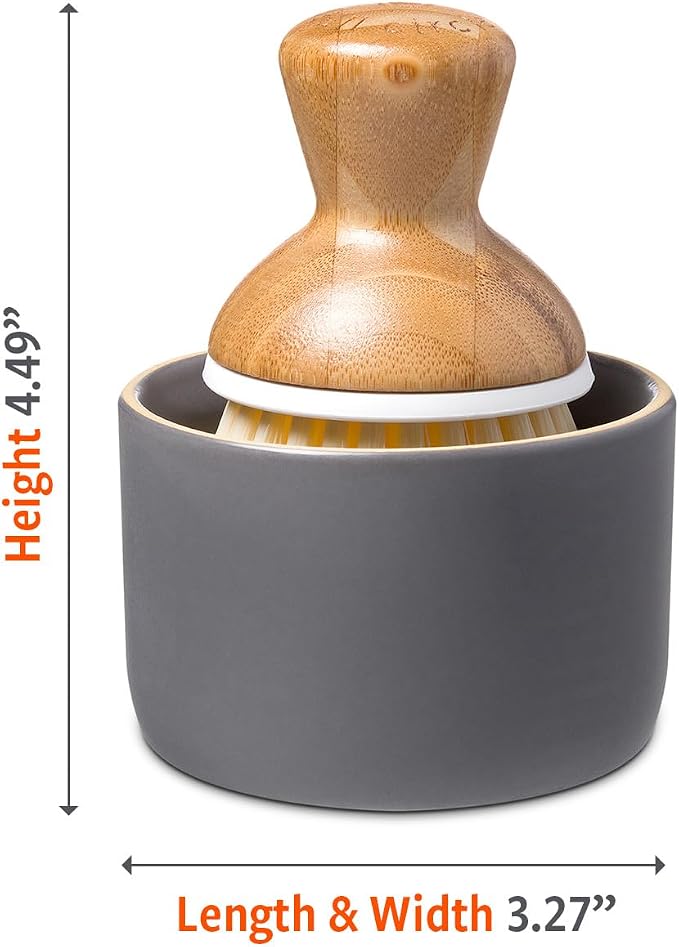 Full Circle Bubbly Palm Brush & Ceramic Soap Dispenser - Image 10