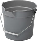 Winco 10 qt Gray Heavy-Duty Plastic Bucket/Utility Pail by Winco
