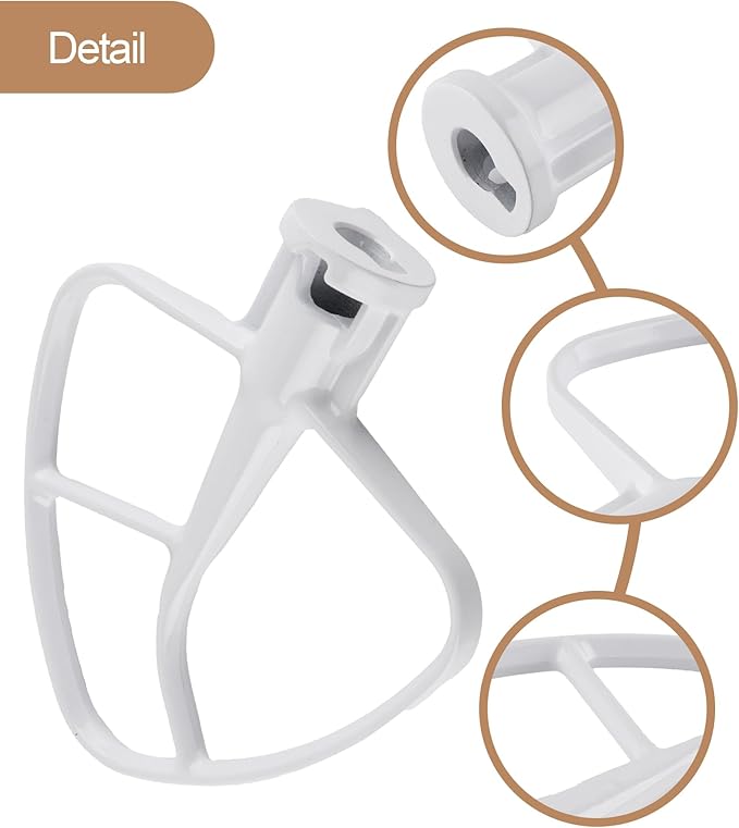 MEET JUICE K45B Metal Beater with Non-Stick Coating, Compatible with KitchenAid 4.5-5 Quart Tilt-Head Stand Mixer
