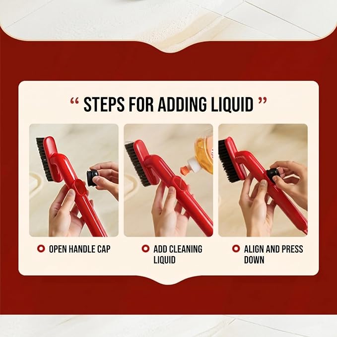Liquid Storage Cleaning Brush, Refillable Handle - Image 6