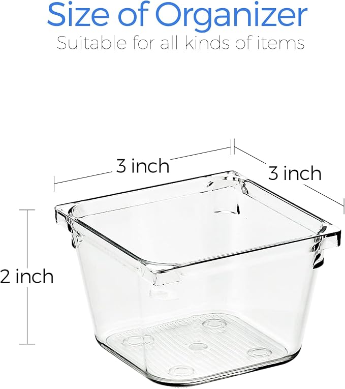 Ravinte 6 Pack Drawer Organizer, Non-Slip Pads, - Image 3
