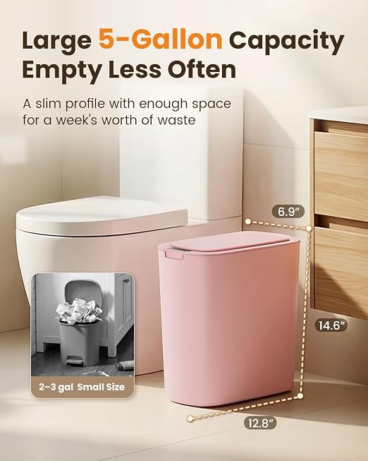 Cesun 5 Gallon Automatic Bathroom Trash Can - Image 4