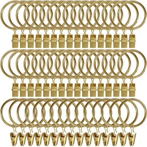 LLPJS 60 Pack Metal Curtain Rings by LLPJSCurtainRingsClipHooks