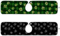 Green Checkered Black St Patricks Clovers Sink Mat by Tatenale