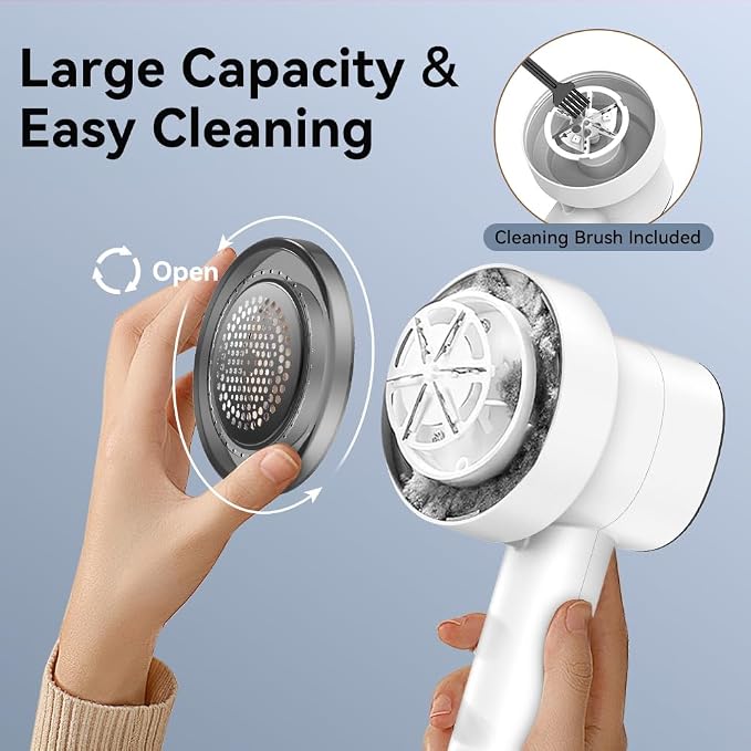 Rechargeable Fabric Shaver, 6-Leaf Blades, LED Display, 3 Speeds | Portable - Image 7