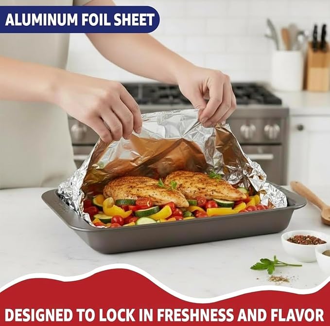 Heavy Duty Aluminum Foil Roll 18 Inch x 500 Feet, Extra Thick Commercial Grade - Image 2