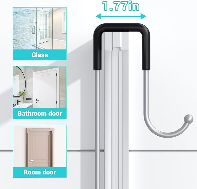 Aitatty Hanging Shower Caddy Over Door: No Drill Rustproof Shower Shelf - Image 5