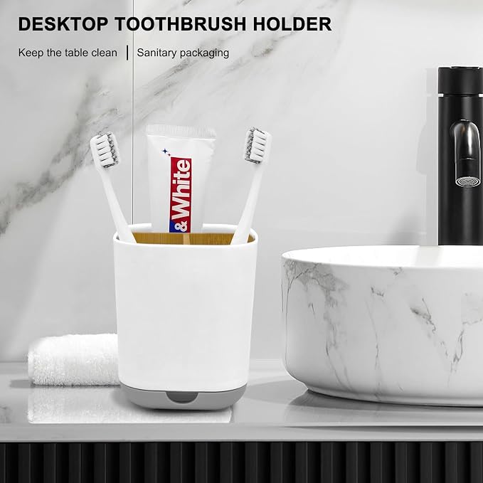 Toothbrush Holder with Bamboo Divider, Detachable - Image 7