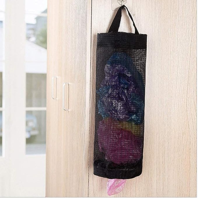 Plastic Bag Holder, Grocery Bag Holder Mesh Hanging Storage Bag Dispenser - Image 8