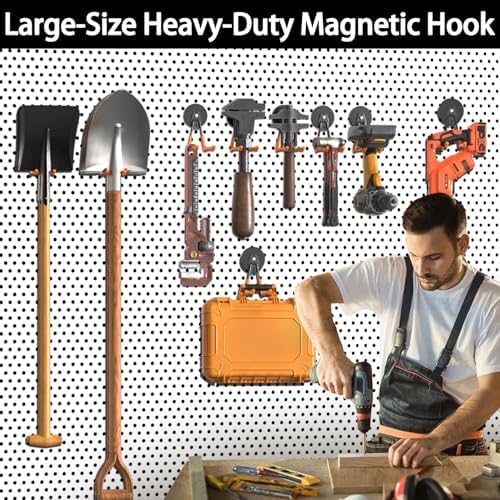 3-H Heavy Duty Magnetic Hooks, Large Magnet Hooks 3.5 inch Base, 2 Pack - Image 4