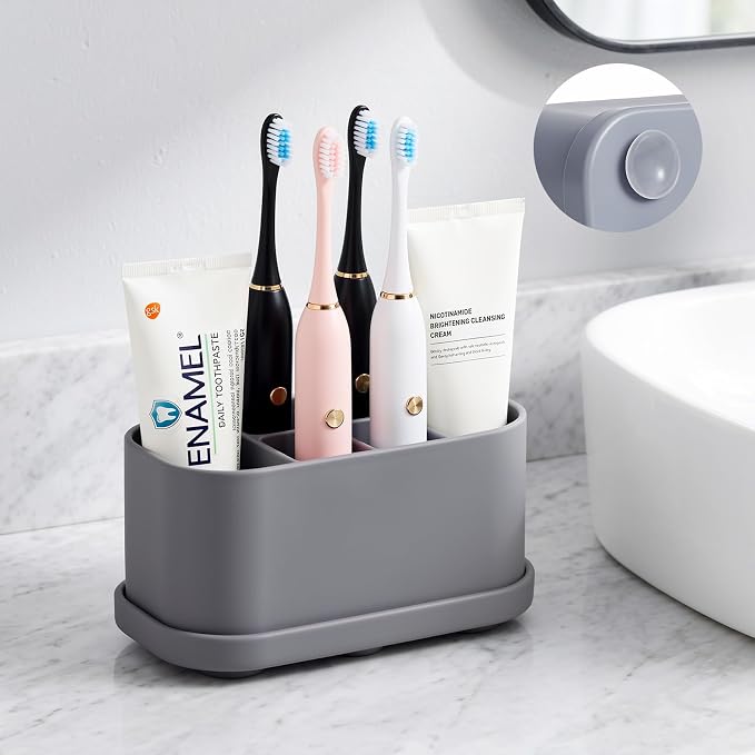 Luxspire Toothbrush Holders for Bathrooms, 5 Slots, Toothbrush Holder by Luxspire