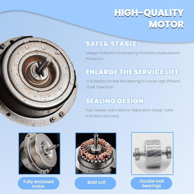 8 inch Exhaust Fan, 735CFM Wall Mounted Vent Fans, Ventilation Fan Bathroom Garage Attic Exhaust Fan Ceiling and Wall Mount Fan for Kitchen/Bathroom, 110V 80W