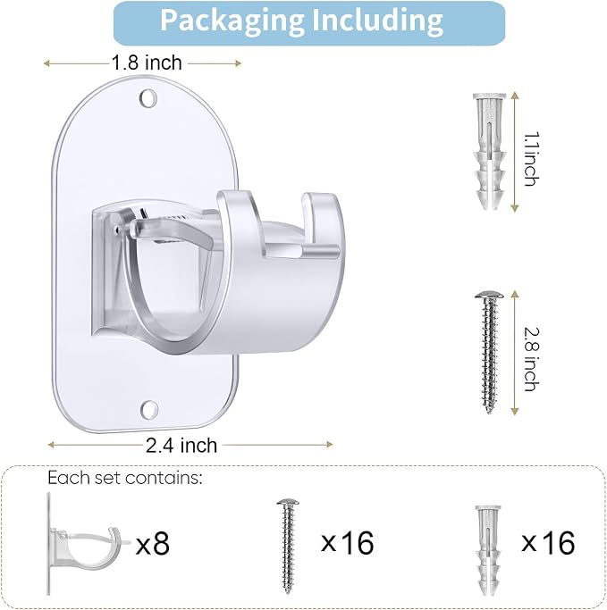 No Drill Curtain Rod Holder Hangers - Image 4