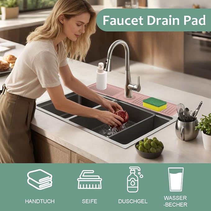 24 Inch Upgraded Draining Mat Folding faucet Mat - Image 6