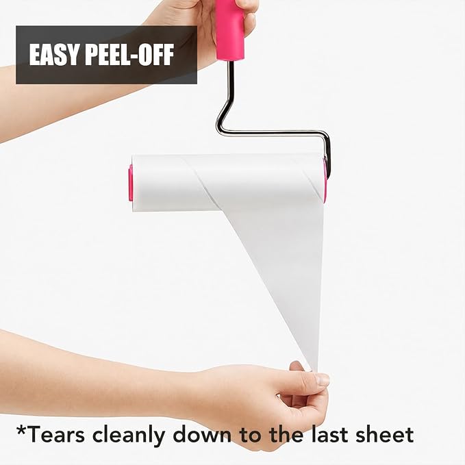 Extra Sticky Large Surface Lint Roller, 6.3''Wide Roller - Image 5