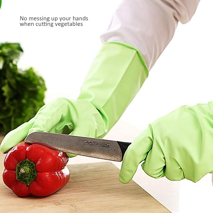 Alimat PluS Rubber Gloves Latex Free, Without Liner, 3 Pairs, Large | Reusable - Image 6
