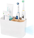 Toothbrush and Toothpaste Holder, 5 Slots, Kids Electric Tooth Brush Organizer by Heagoale