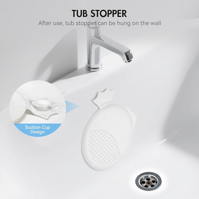 TRAPMATE Bathtub Drain Stopper, Patented 5.9" Suction Tub Plug Drain Cover - Image 4