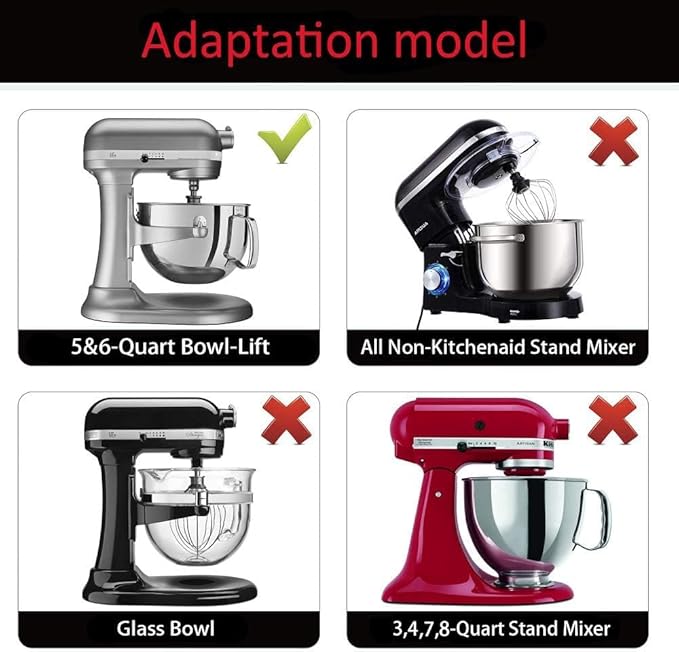 Stainless Steel Paddle Flat Beater for Kitchen Aid 5qt Plus & 6quart Bowl Lift Stand Mixer Accessories Kitchen Aide Attachments Dishwasher Safe
