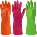 Cleanbear Reusable Dish Washing Rubber Glove Set of 3, Household Cleaning Gloves by Cleanbear