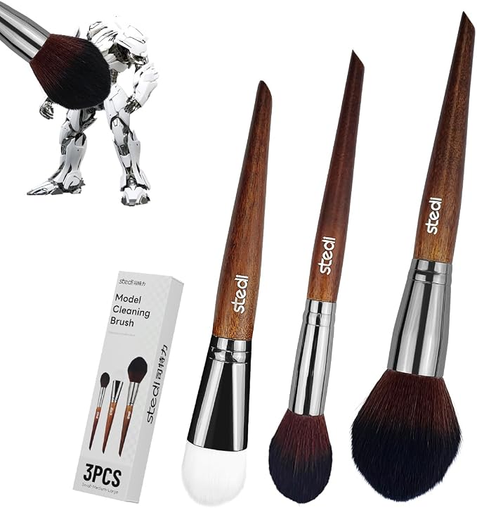 stedi 3PCS Model Cleaning Brush Kit, 2 Soft & 1 Stiff Figure Duster Brush | by Stedi