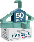 Utopia Home Plastic Hangers 50 Pack – Space Saving Clothes Hanger Aqua | by UTOPIAHOME