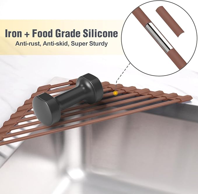 Tomorotec Triangle Roll Up Dish Drying Rack - Image 3
