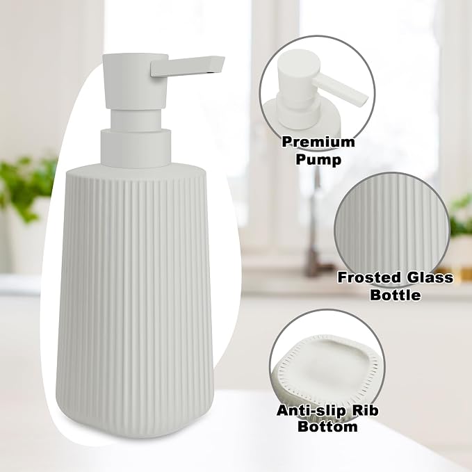 2 Pack Glass Small Soap Dispenser - Image 3