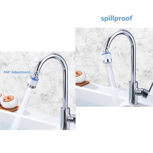 Sink Water Faucet Filter, 360-Degree Rotating Faucet Filter Water Purifier - Image 5