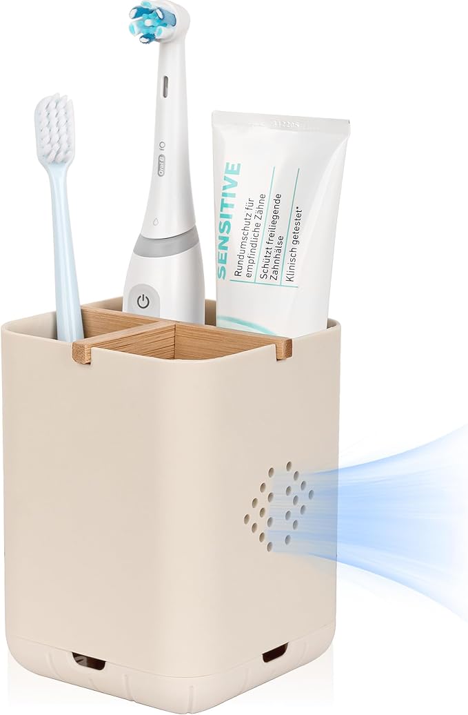 Toothbrush Holders for Bathrooms, Electric Toothbrush Holder, Cream | by rejomiik