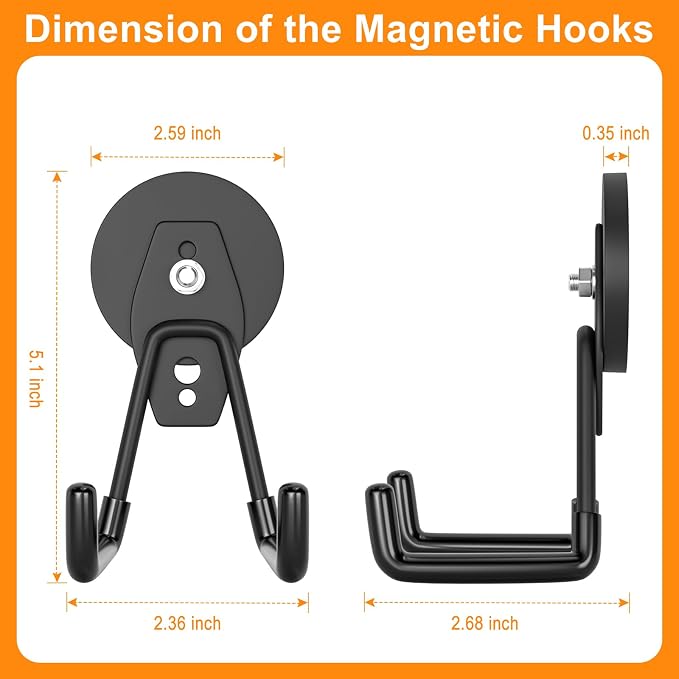 ENUODA Strong Magnetic Hooks Heavy Duty Neodymium Magnetic Tool Holder Magnet - Image 2
