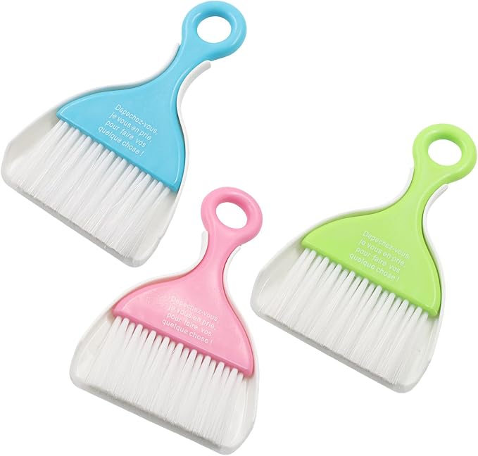 Hordion 3PCS Mini Dustpan Set, Small Dust Pan and Brush Set by Hordion