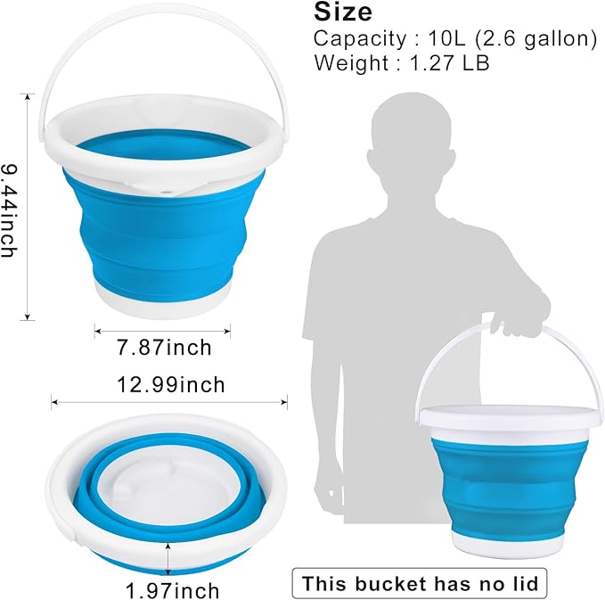 10L Collapsible Mop Bucket - Image 2