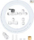 Ice Maker Water Line Kit - Food Grade Refrigerator/Fridge Water Line Kit,25FT 1/4In O.D.Water Line with Quick Fittings, for Adding a branch waterway on RO System